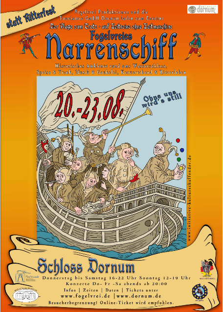 Plakat Narrenschiff zu Dornum